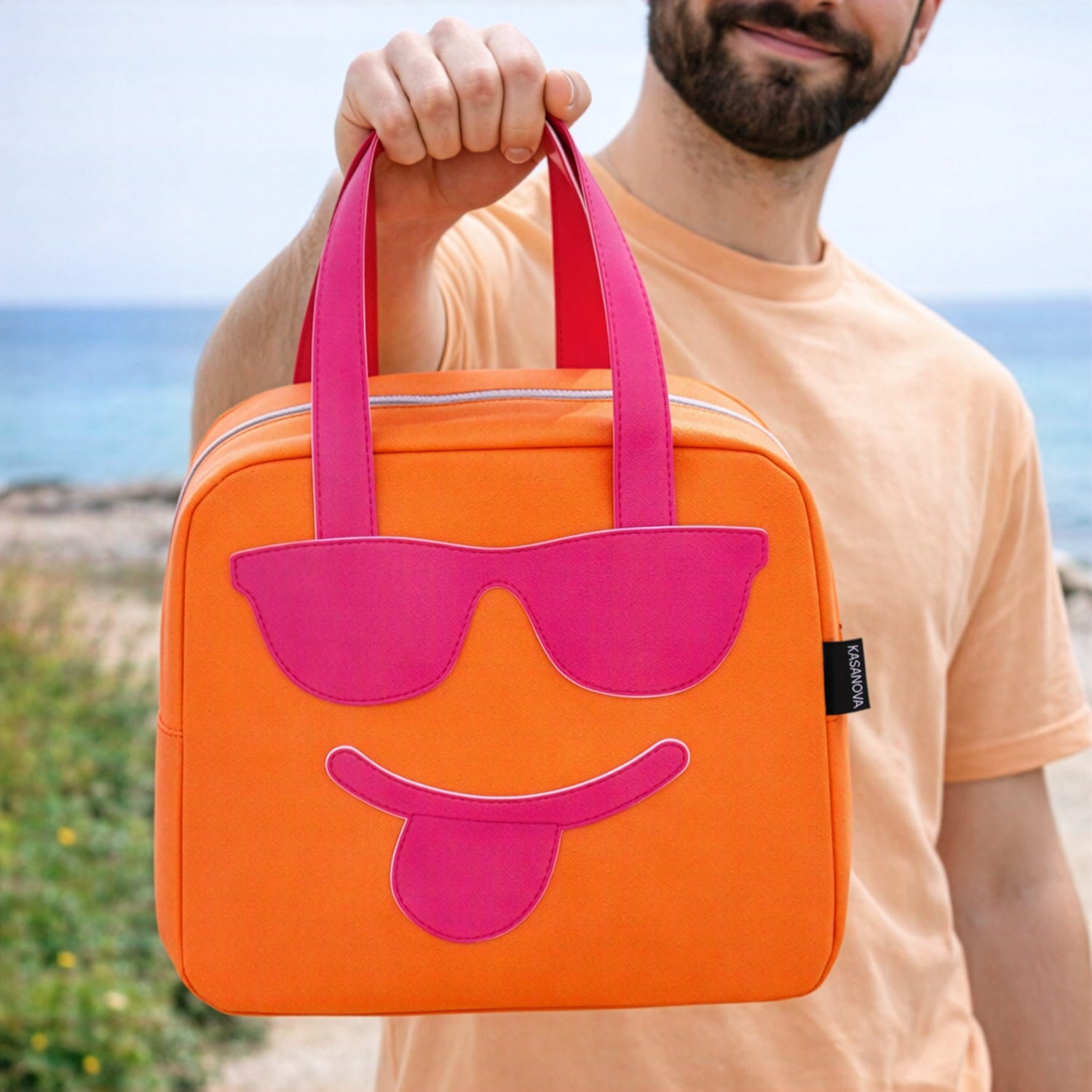 Borsa termica impermeabile 6,5 L arancione linguaccia con manici