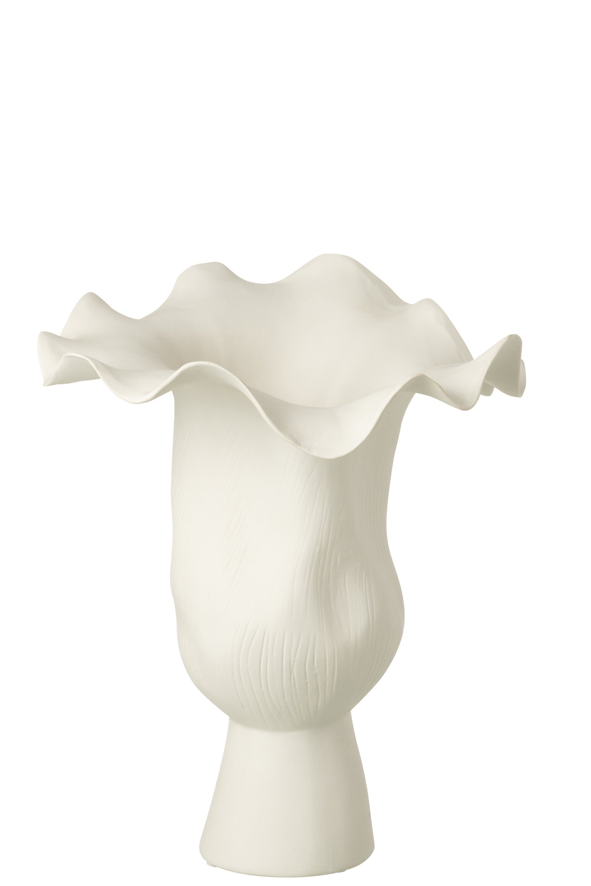 J-Line vaas Helix - keramiek - wit