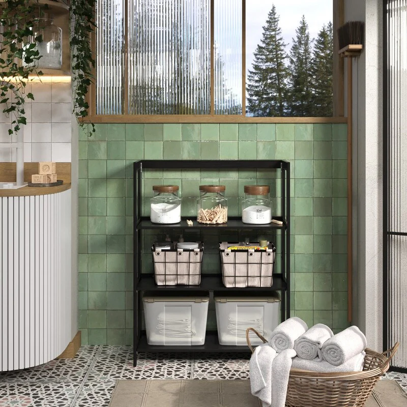 Jela Solid Wood 3 Shelf Folding Bookcase - Black