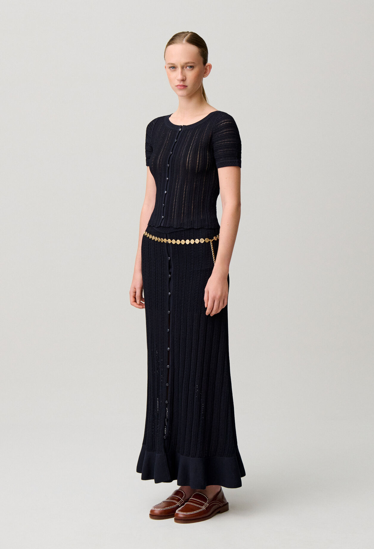 Top crochet manches courtes