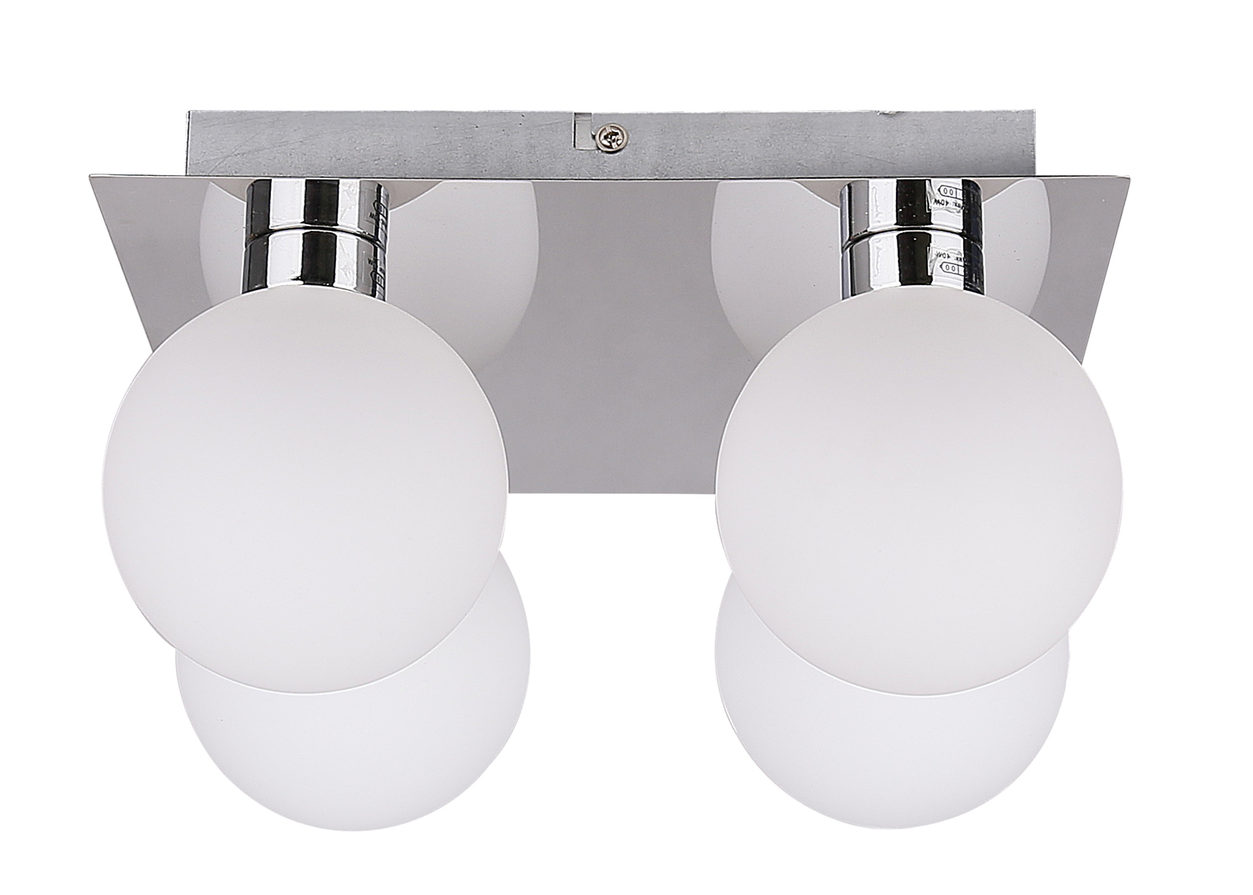 Lampa sufitowa chromowana biała ODEN 4xG9x40W wym: 14x25x25 cm Candellux
