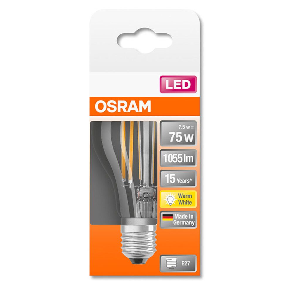 LYSPÆRE OSRAM LED STAR CLASSIC A LED E27 7,5W
