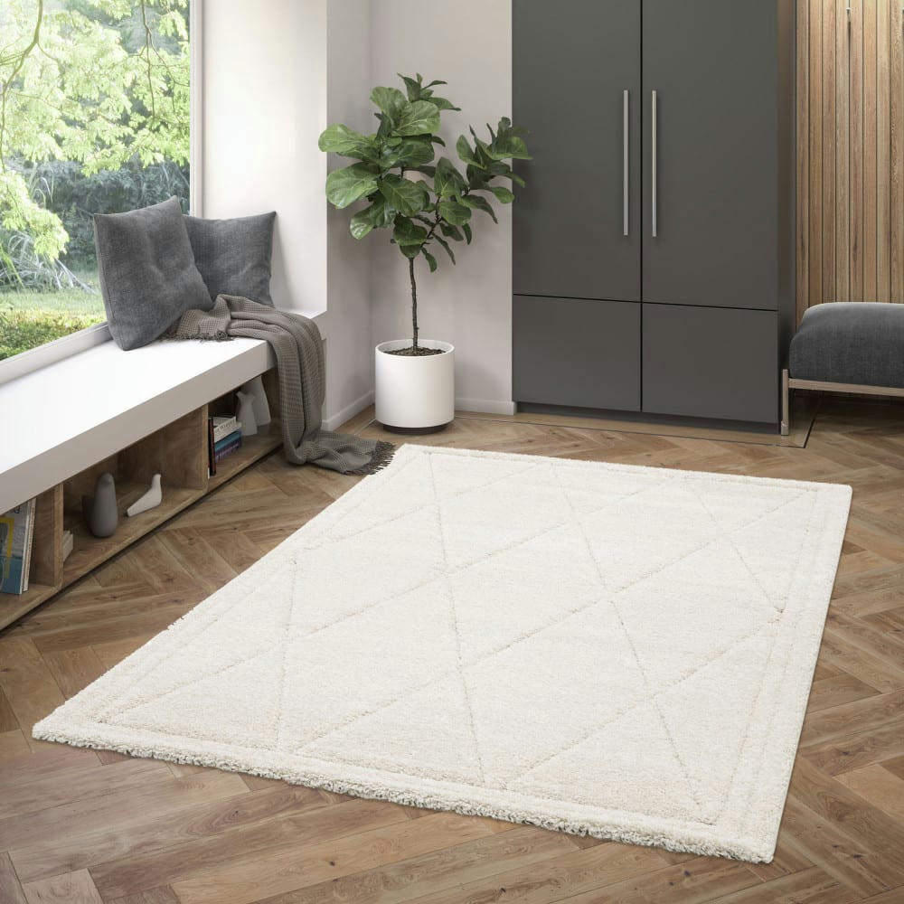 YASMINE - Tapis d'inspiration berbère ecru 160x230 cm