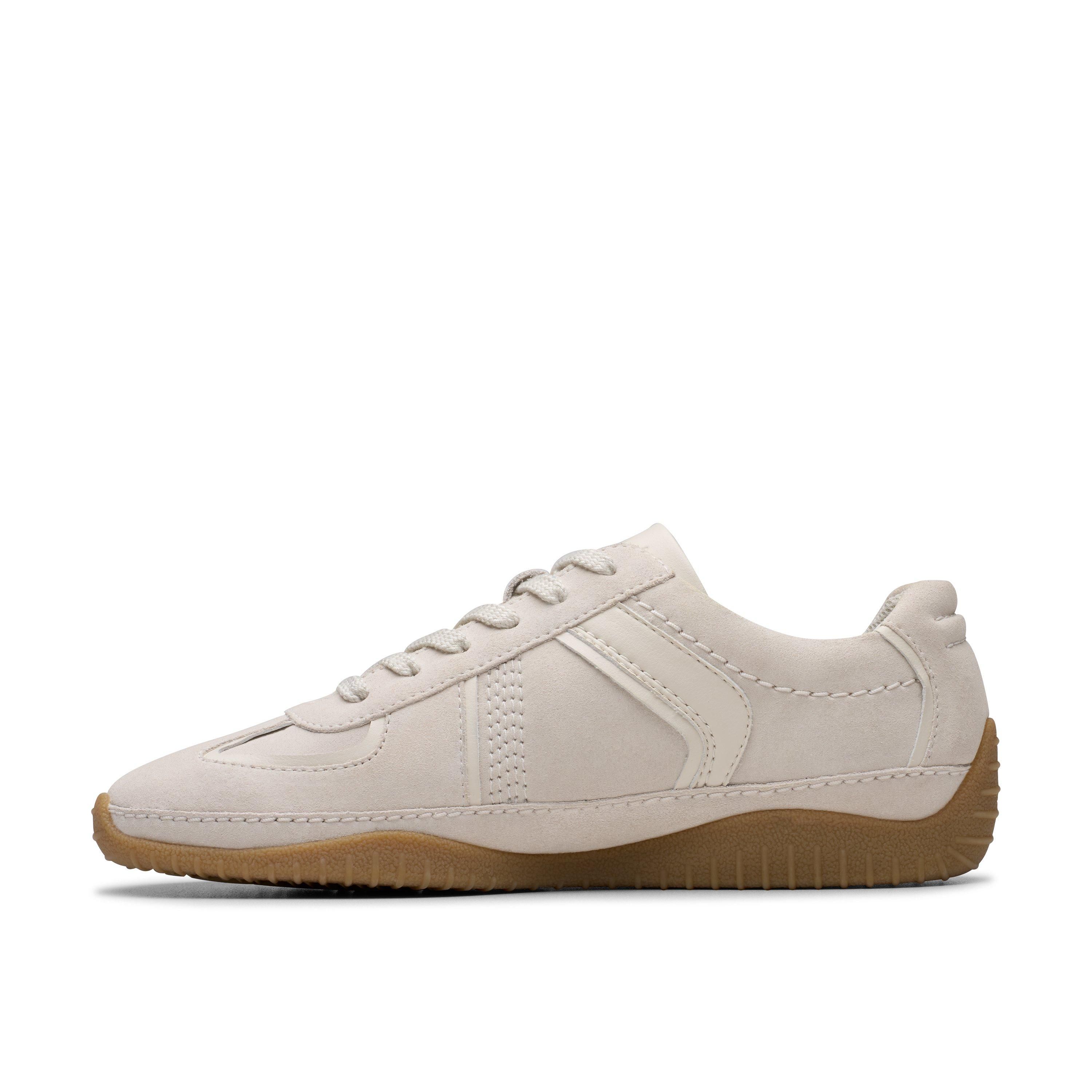 Clarks Meridor Lo Off White Combination Trainers