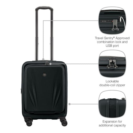 Wenger Skyon Hardside 2 Piece Luggage Set Black
