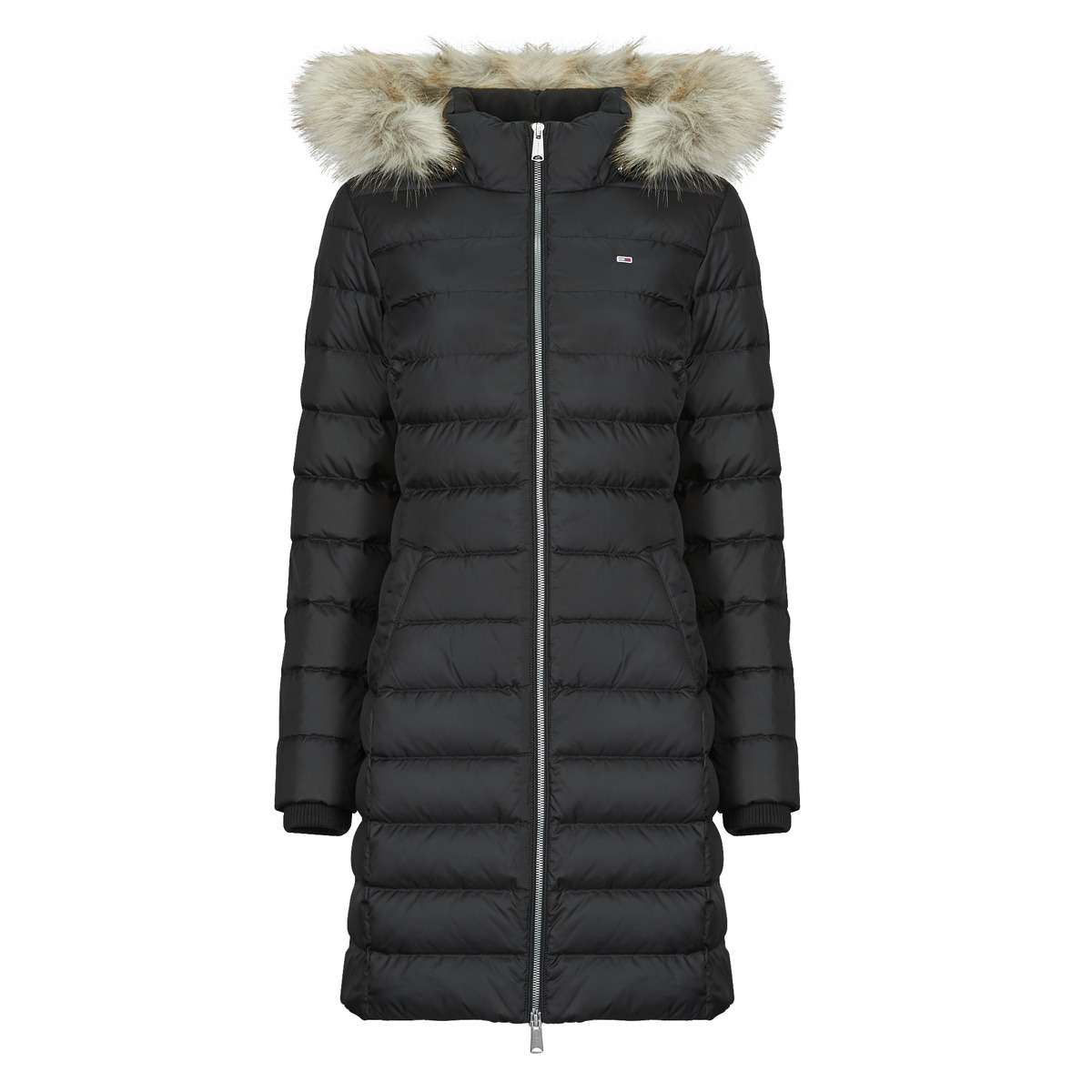 Tommy Jeans - TJW ESSENTIAL HOODED DOWN COAT - Black