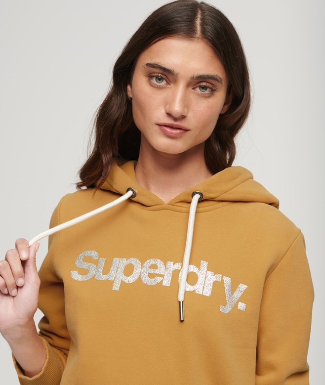 Metallic Core Logo Hoodie