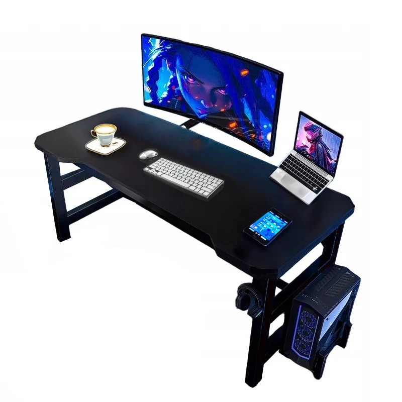 Biurko dla gracza nowoczesne komputerowe czarne loft 120 cm