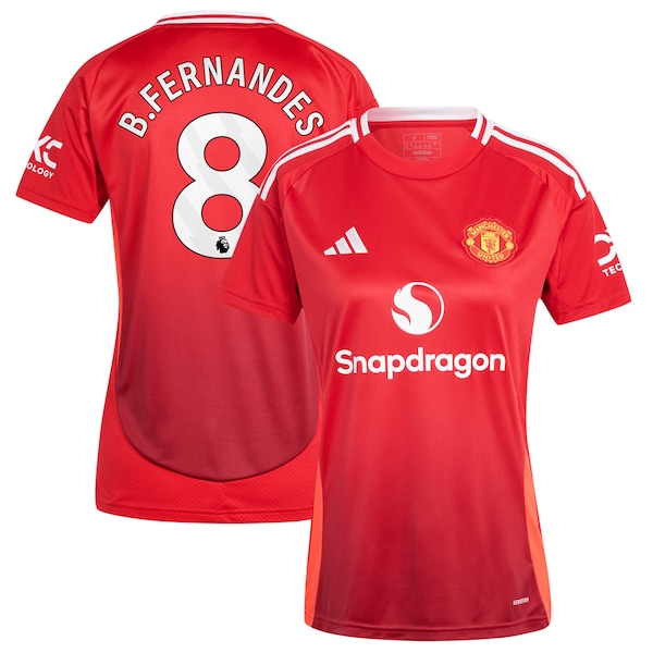 Bruno Fernandes Manchester United adidas Women's 2024/25 Home Replica Player Jersey - Red