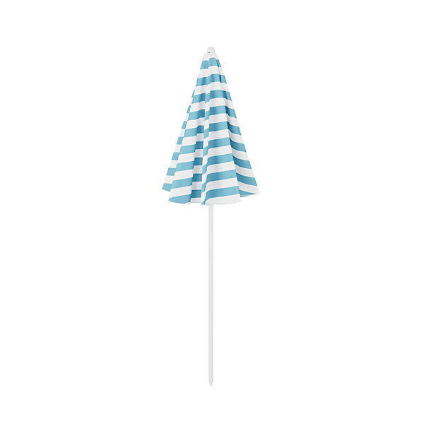 Parasol droit Curacao bleu clair manuel