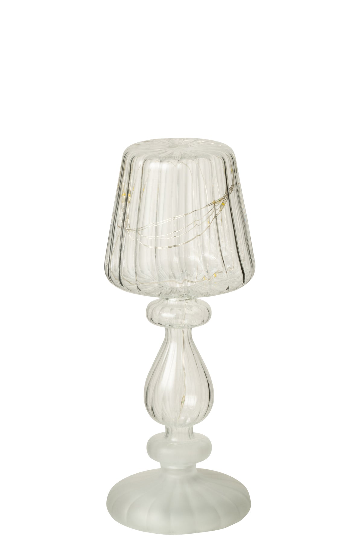 J-Line lamp Vorst - glas - transparant - LED lichtjes