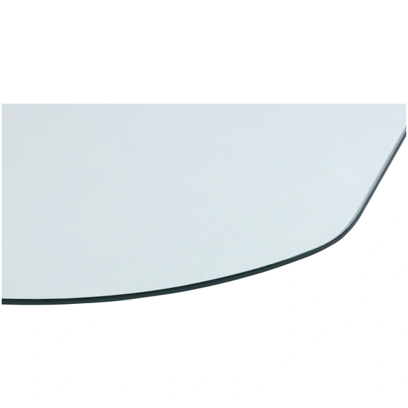 Bodenplatte, halbrund, BxL: 85 x 110 cm, Stärke: 8 mm, transparent