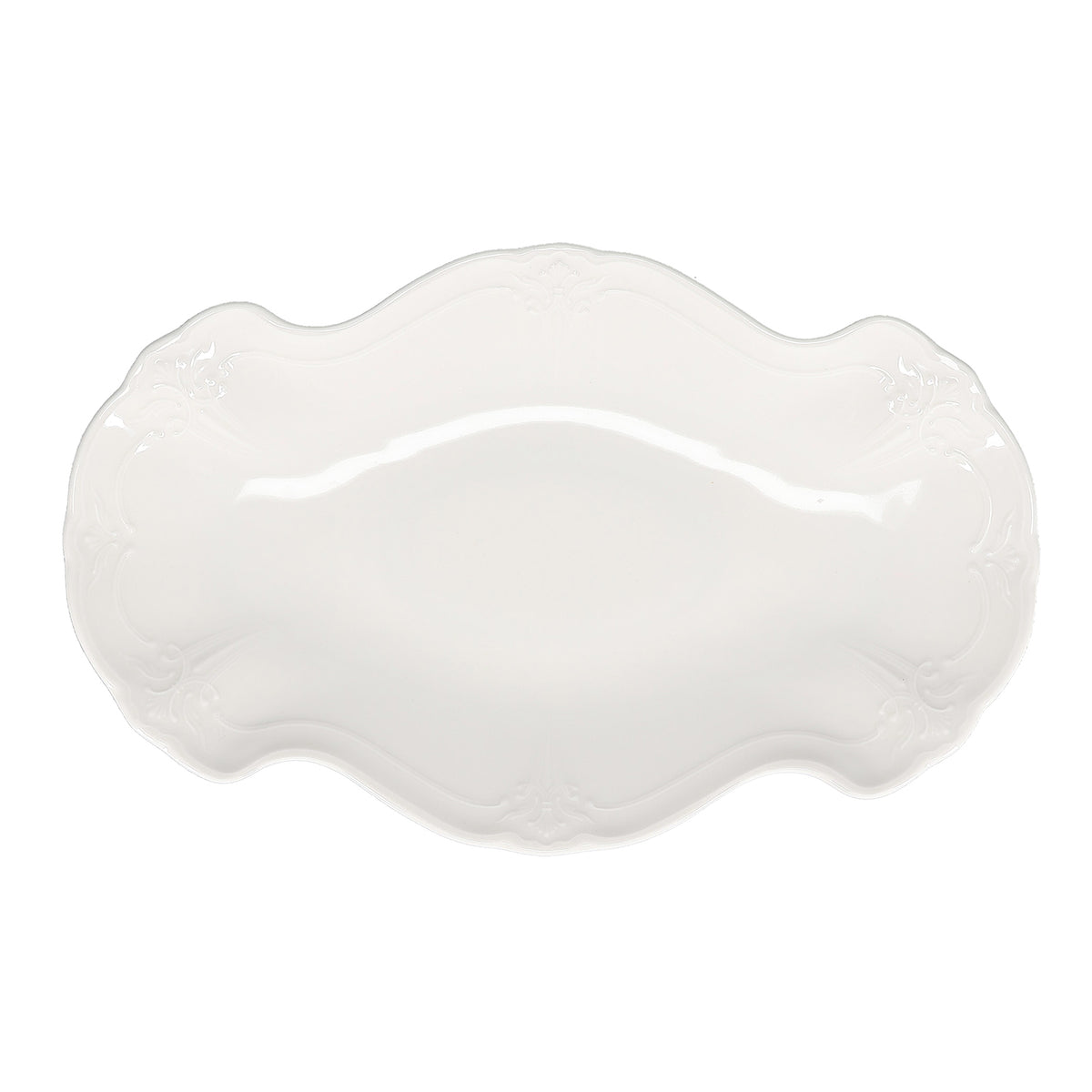Bonbistro - Serveerschaal 39x25cm ivoor Retro - Set van 2