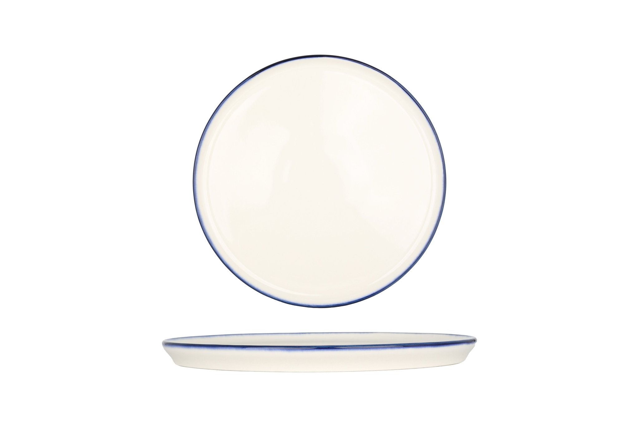 Bonna Gebaksbord - Linea Blue - Porselein - 22 cm - set van 6