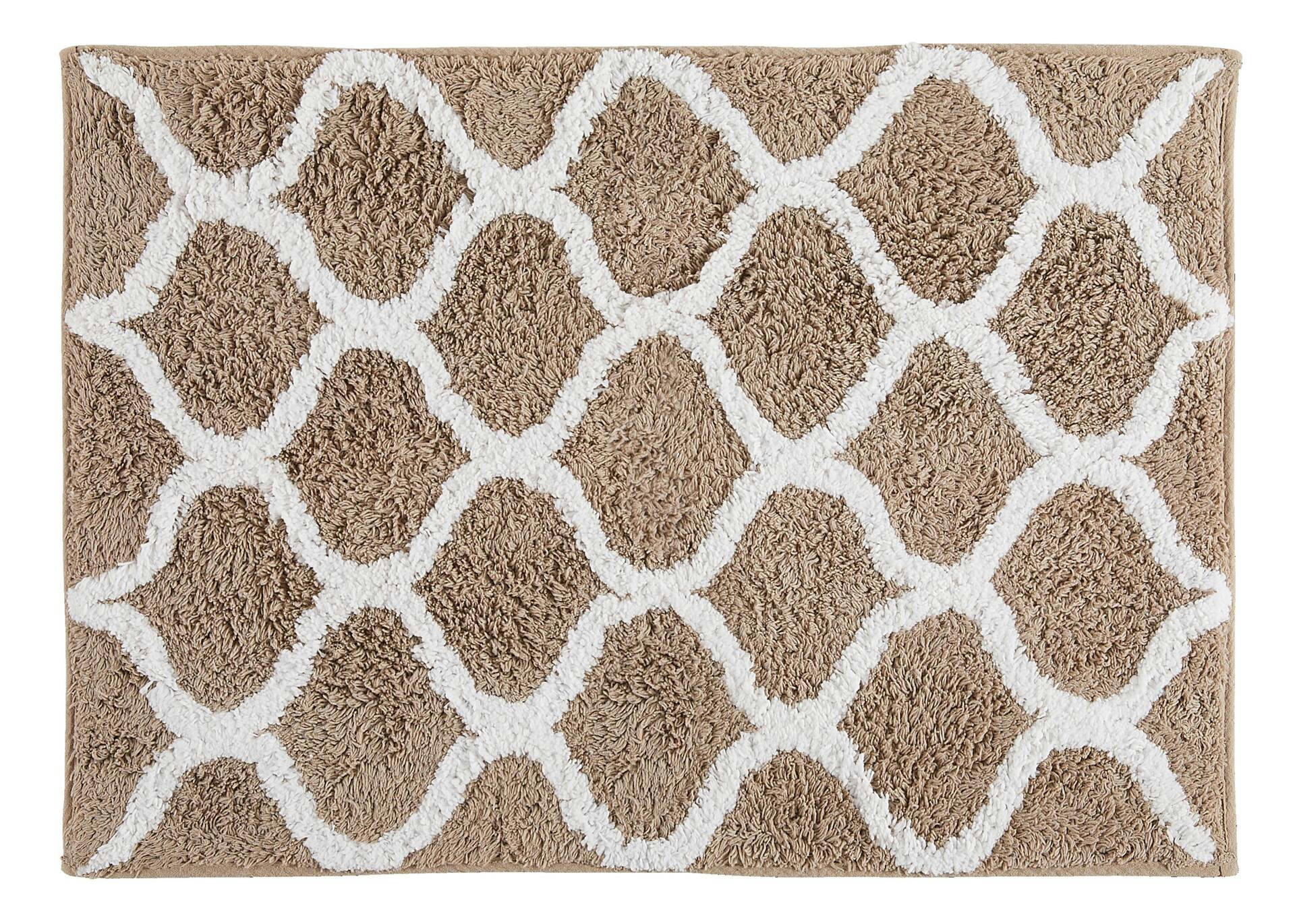 For Living Tufted Bathroom Mat, Dark Grey, 17-in x 24-in