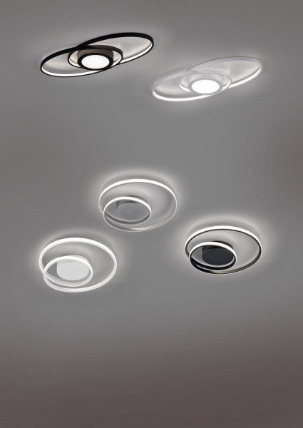 Lampa sufitowa ZIBAL srebrno-biała LED 1x22W Ciepła biel 2200lm RL