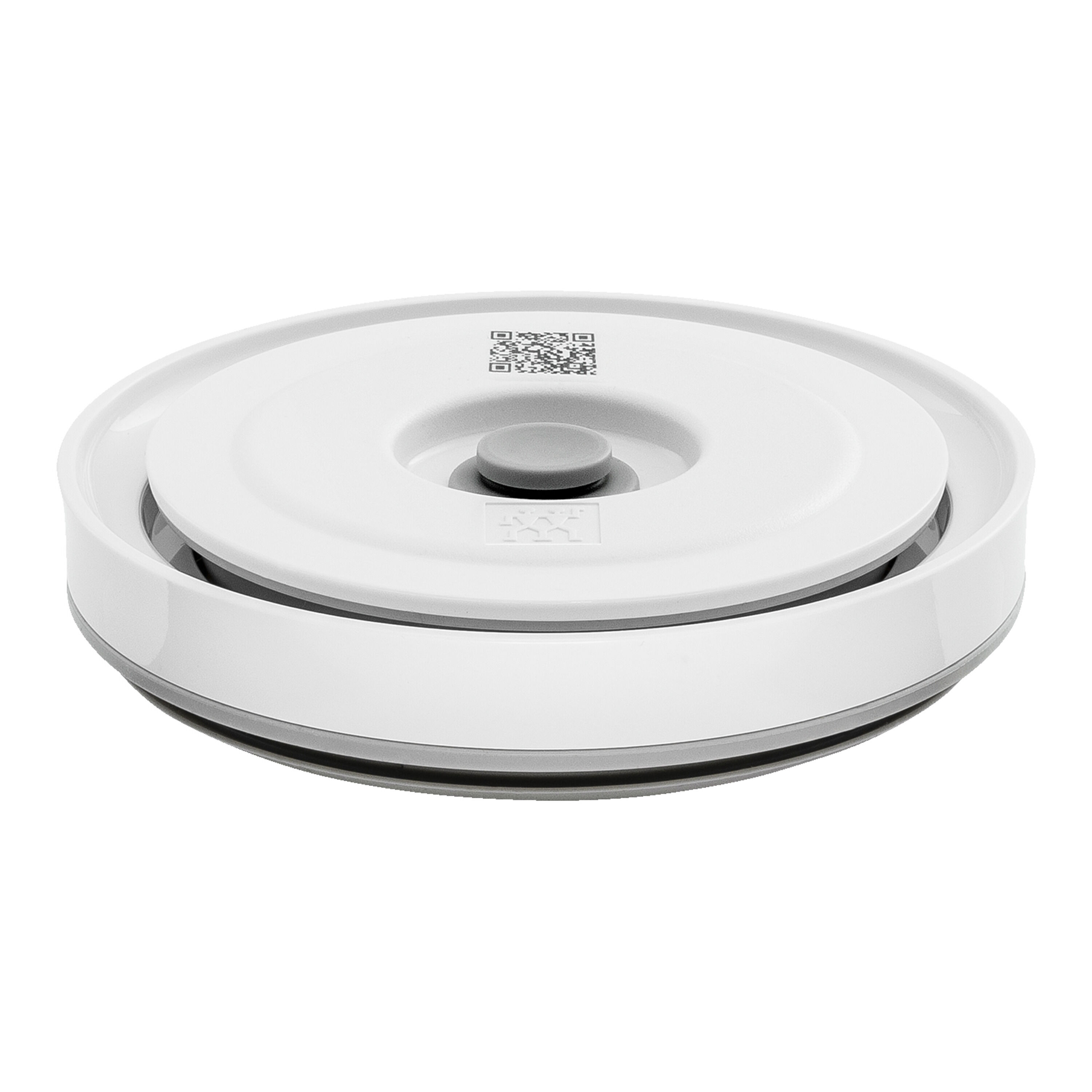 Ceramic Bowl Set with Vacuum Lids/6-Piece, 12cm/Ivory White