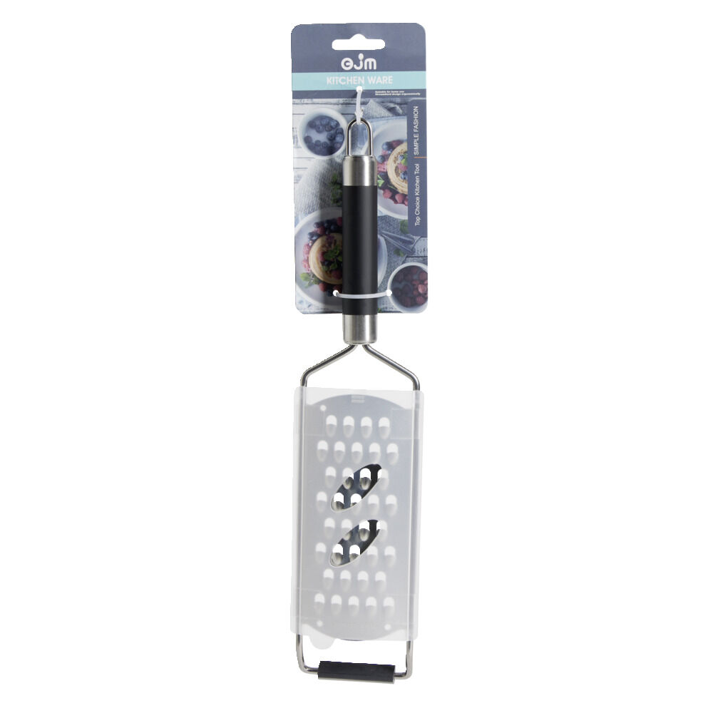 Râpe en inox manche inox avec manche en plastique L.32cm