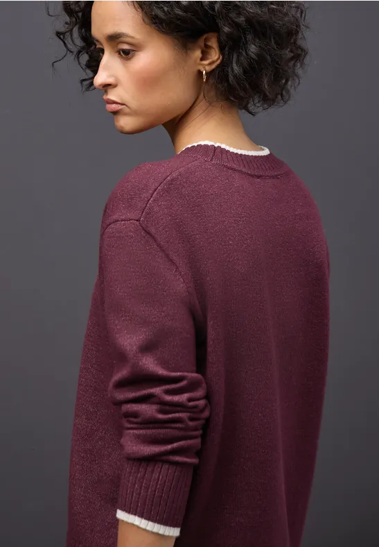 Pullover mit Kontrastdetails