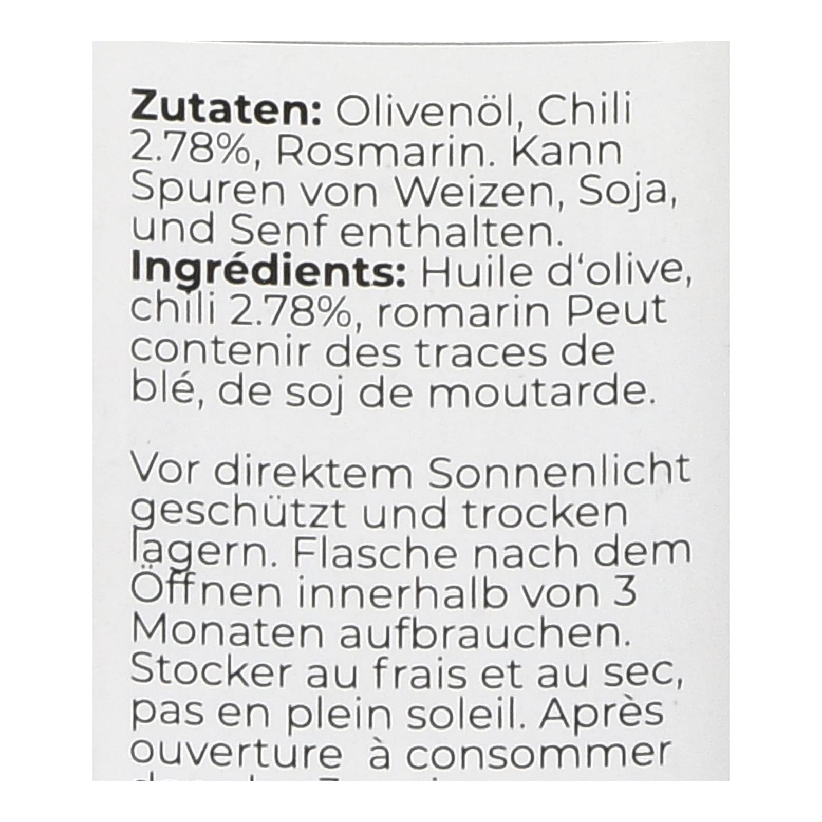 Chili-Öl Gelb, 250 ml