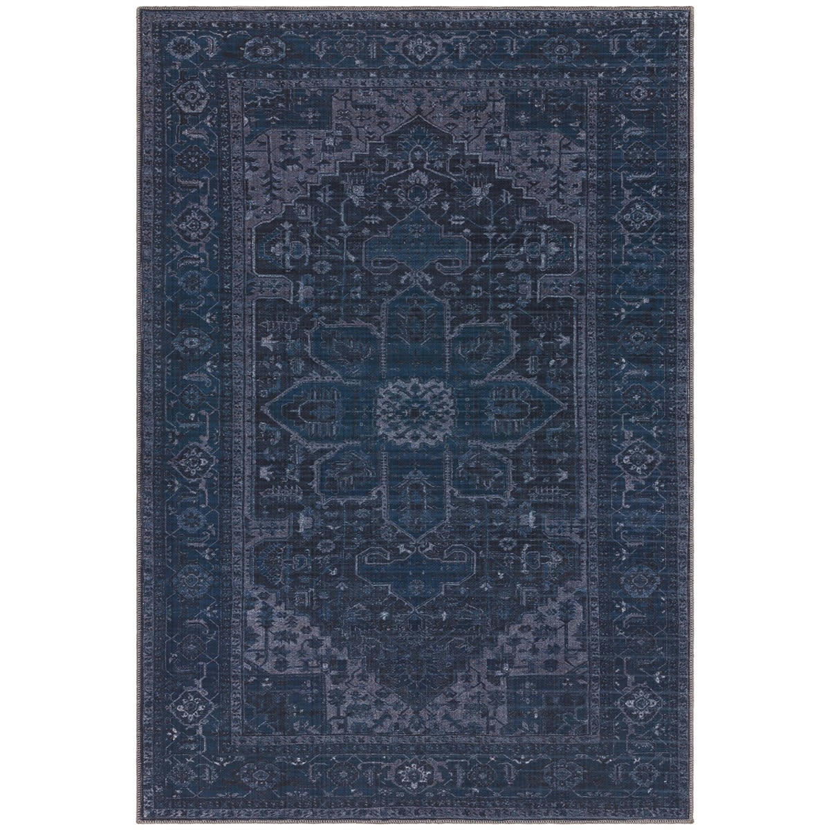ALYA - Tapis de salon en polypropylène bleu 200x290 cm