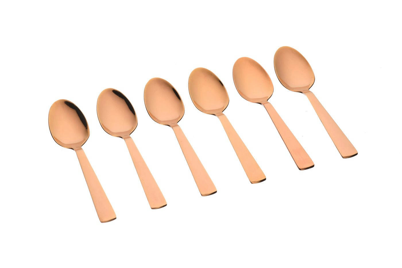 NUDE - Lot de 6 petites cuillères en inox cuivre