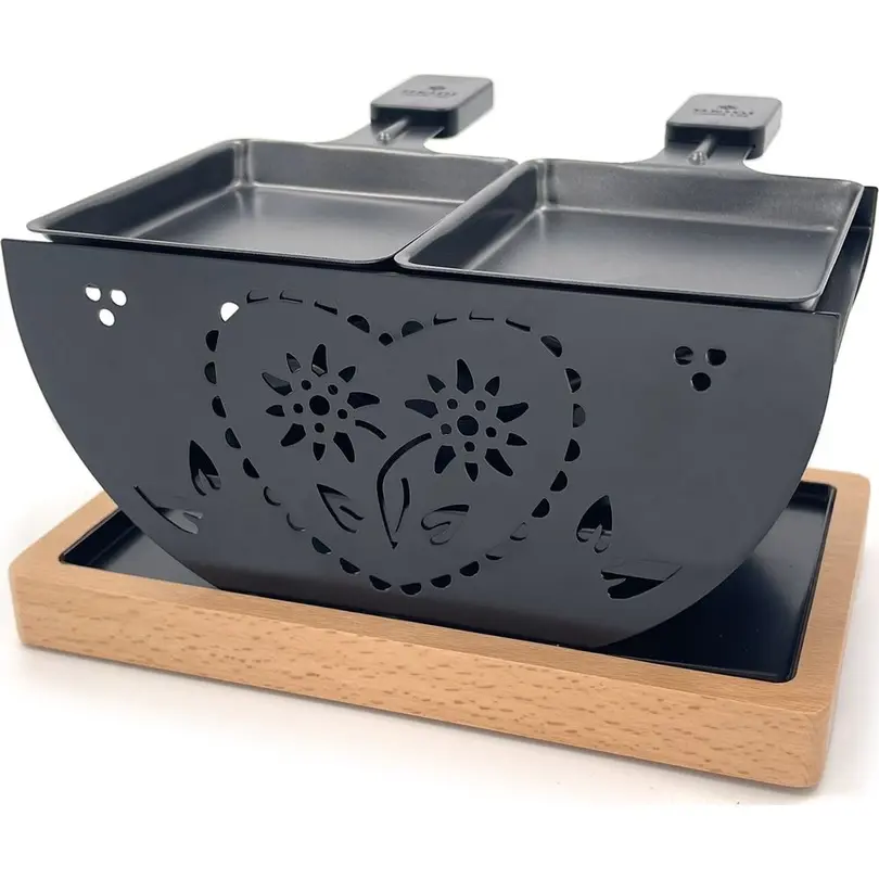 Raclette-Set 2er-Set Duo Coeur Folk