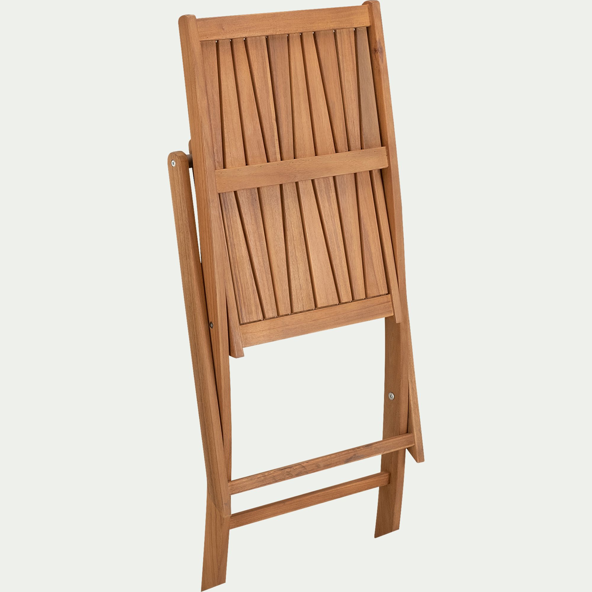 CARLOTI - Chaise de jardin pliante en acacia - bois clair