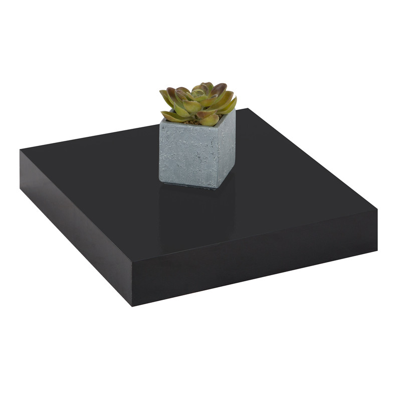 Tablette murale noire 23 x 23,5 x 3,8 cm PRACTO HOME