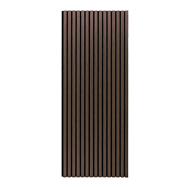 Beethoven - Lot de 4 panneaux acoustiques à lattes en bois 150x60 cm, marron foncé