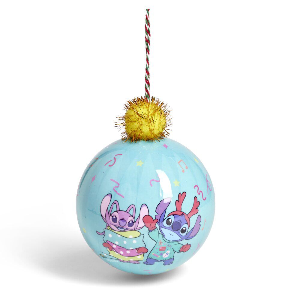 Boule de No&euml;l Stitch avec pompon Ø12cm H15cm