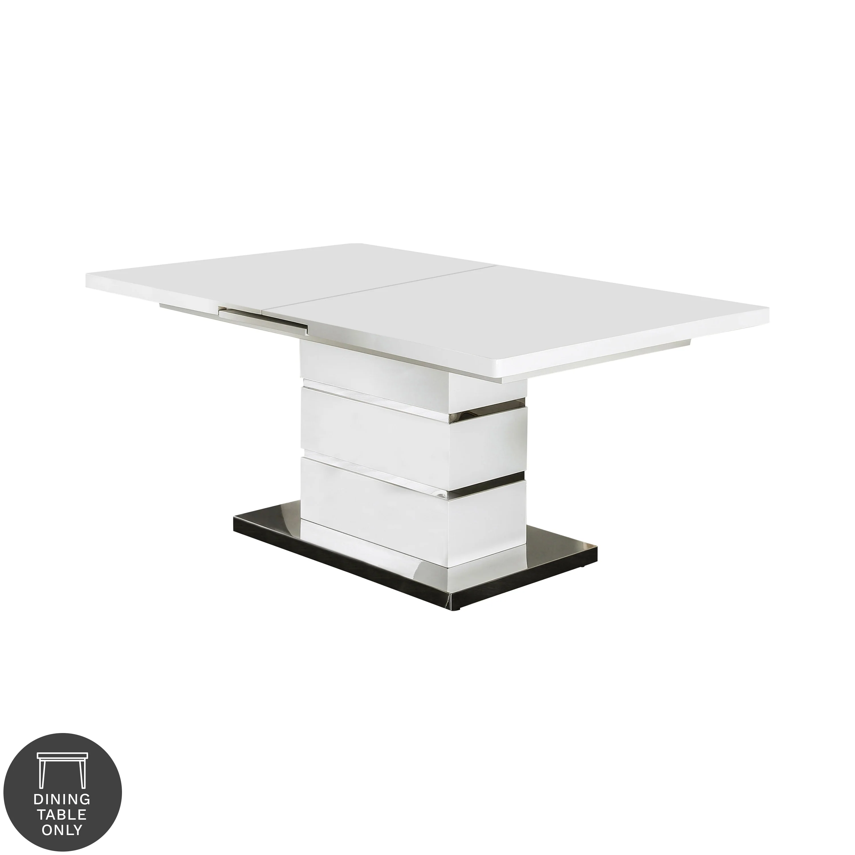 Furniture of America Borm White 78-inch Wood Expandable Dining Table