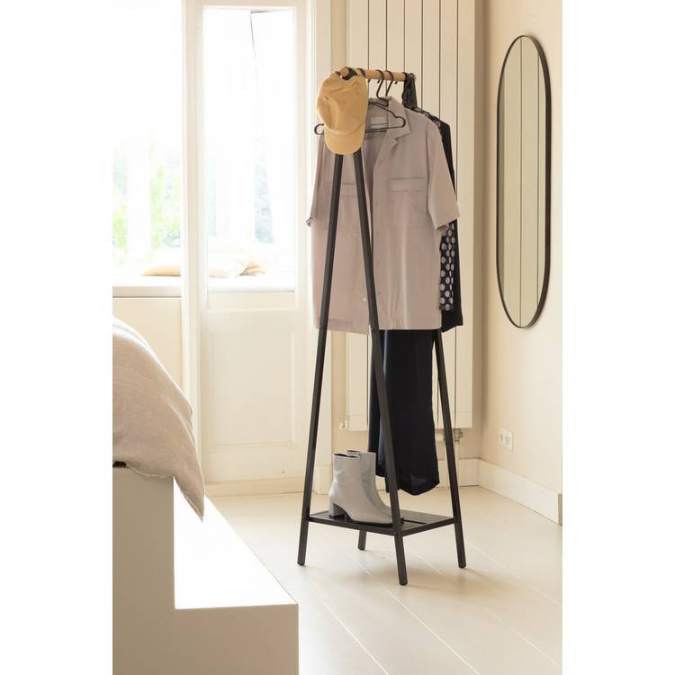 Brabantia Linn Compact Clothes Rail with Shelf - Matt Black