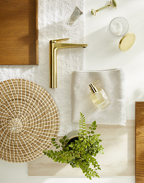 Panier à linge 44 litres en jonc de mer et polyester blanc l.53 x P.50 x H.65 cm GoodHome Bonetta