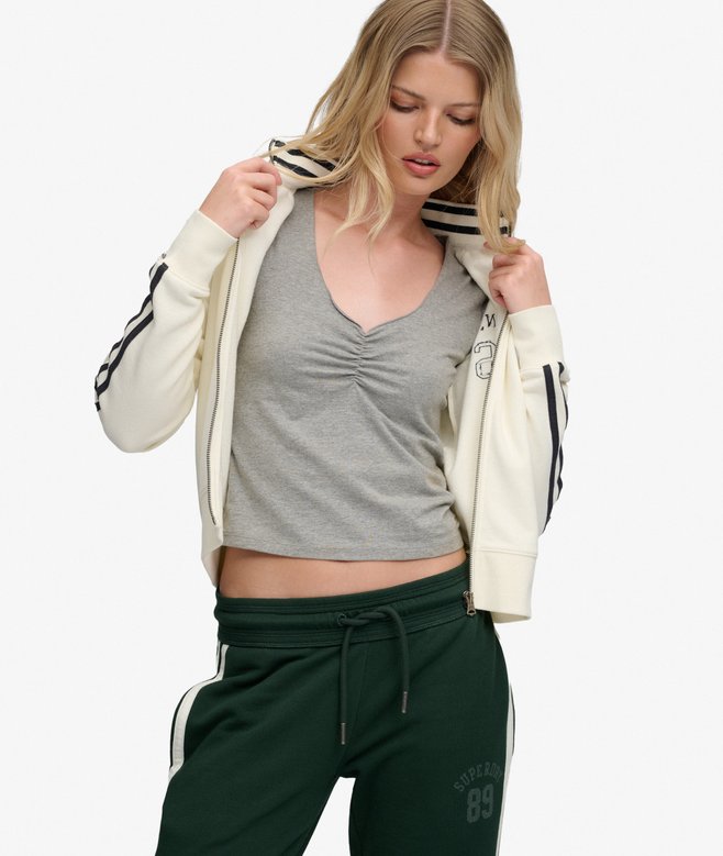 Athletic Essentials Gathered Short Sleeve Top