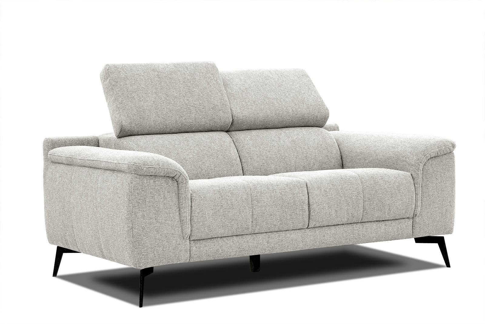 FIERO - Canapé droit 2 places tissu beige clair