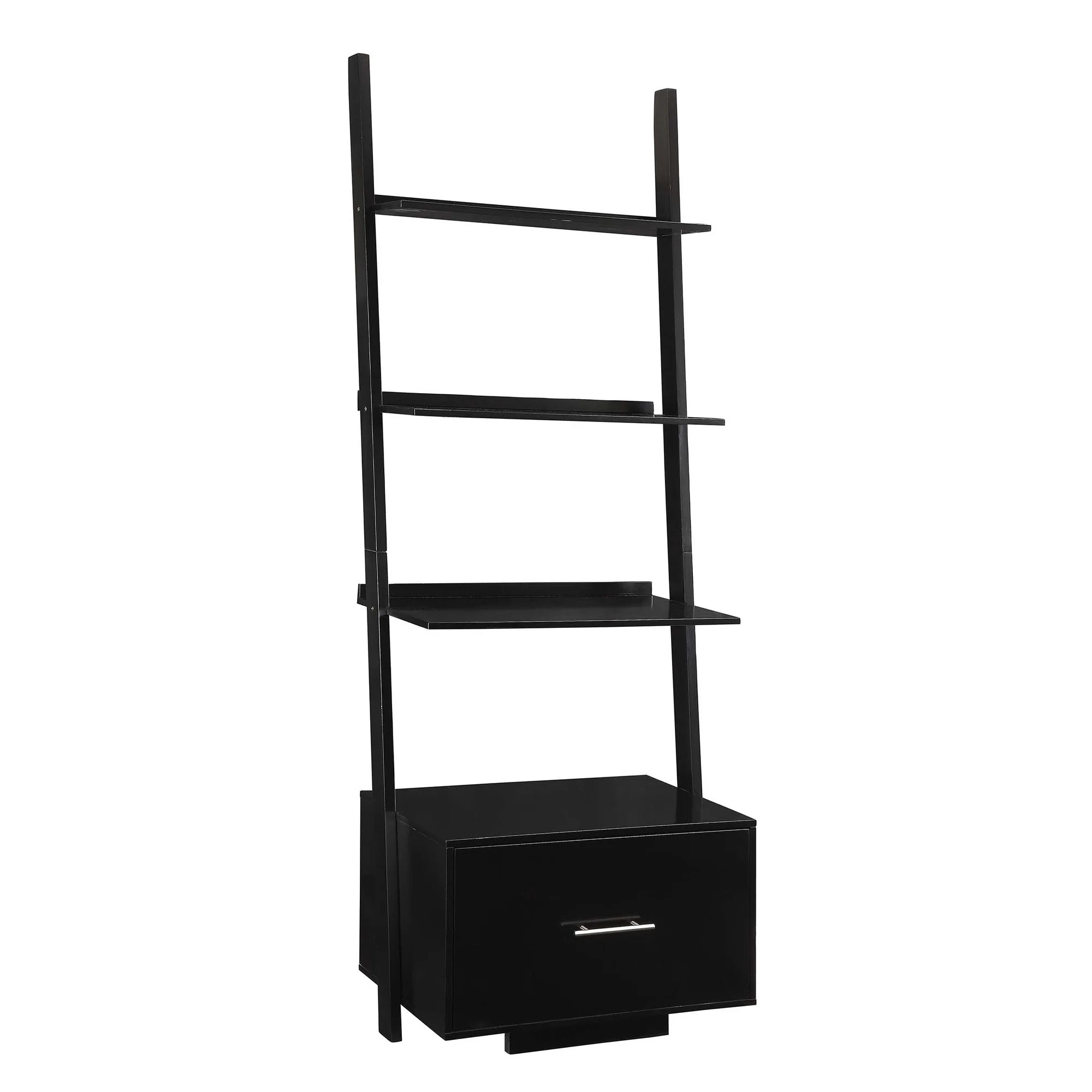 Convenience Concepts American Heritage Ladder Bookshelf with File Drawer