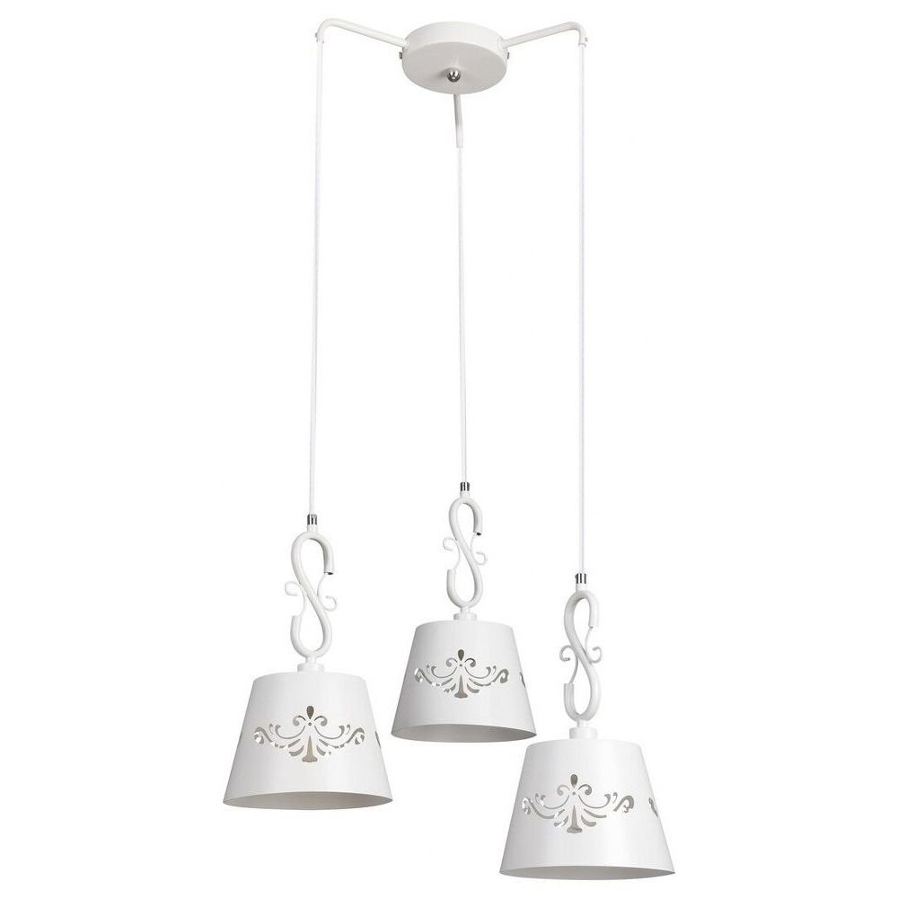 Lampa wisząca biała Anna 3xE14x15W wym: 108x50x50 cm Rabalux
