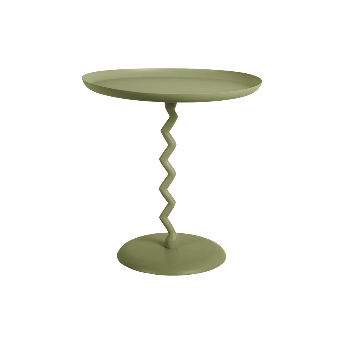 Leitmotiv bijzettafel Zig Zag - groen - Ø40cm