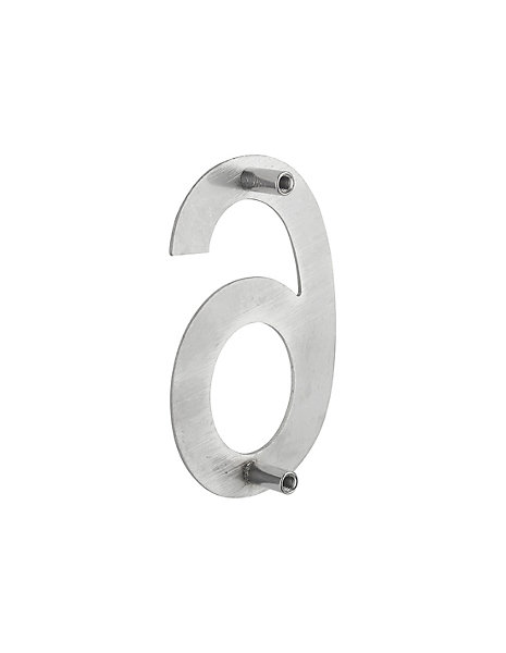 Chiffre 6 à visser, inox, H.100mm - THIRARD