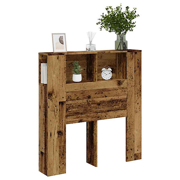 Armoire de tête de lit vieux bois 100x18,5x102,5 cm vidaXL
