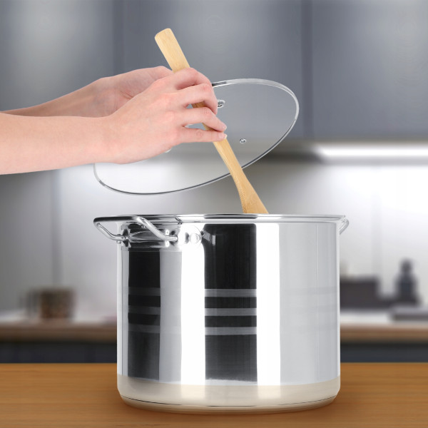 Garnek Stalowy z Pokrywką Indukcja Bigos 26cm 11 L