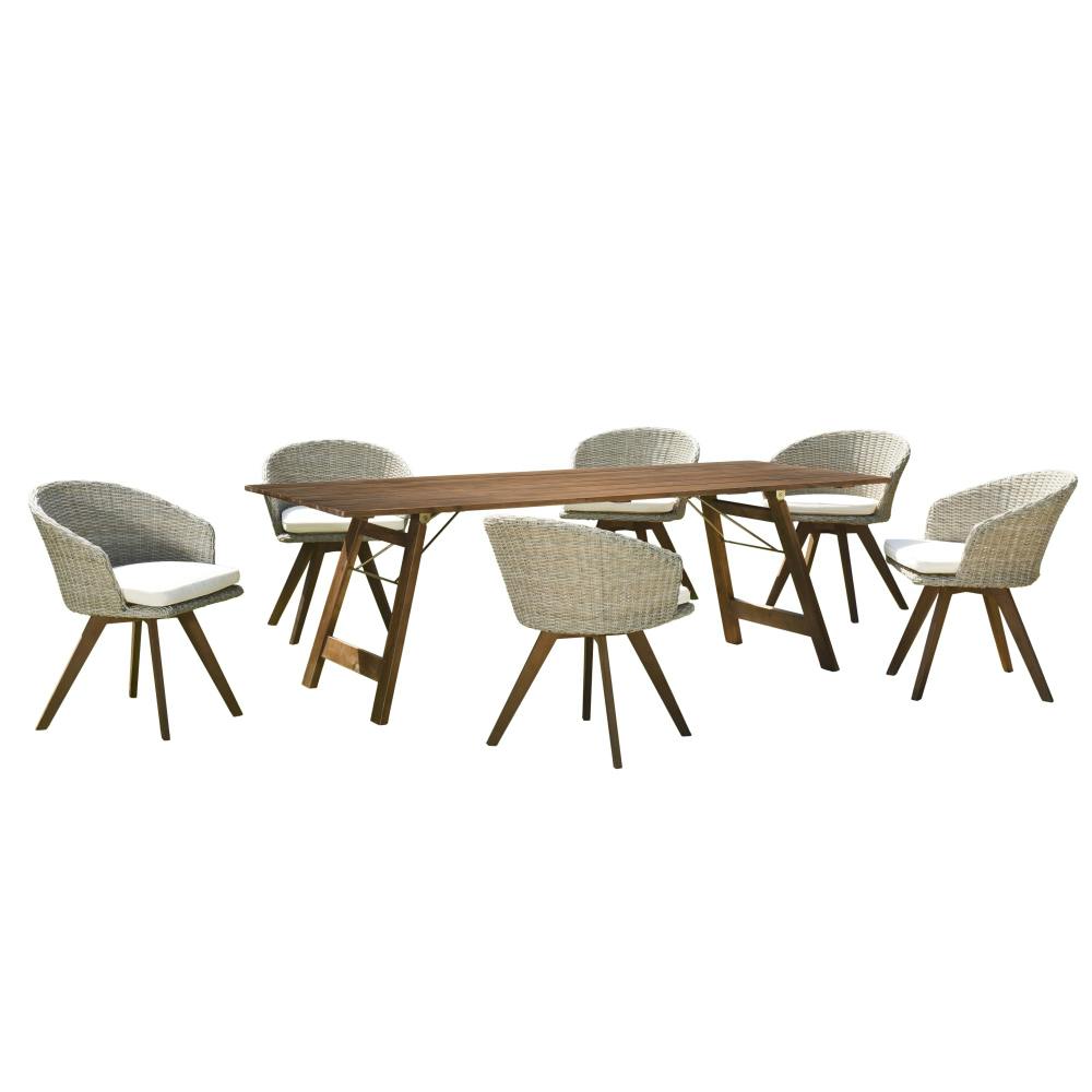 Salon de jardin 1 table 220   6 fauteuils BAHIA