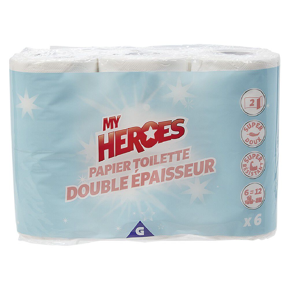 Papier toilette My Heroes double épaisseur x6