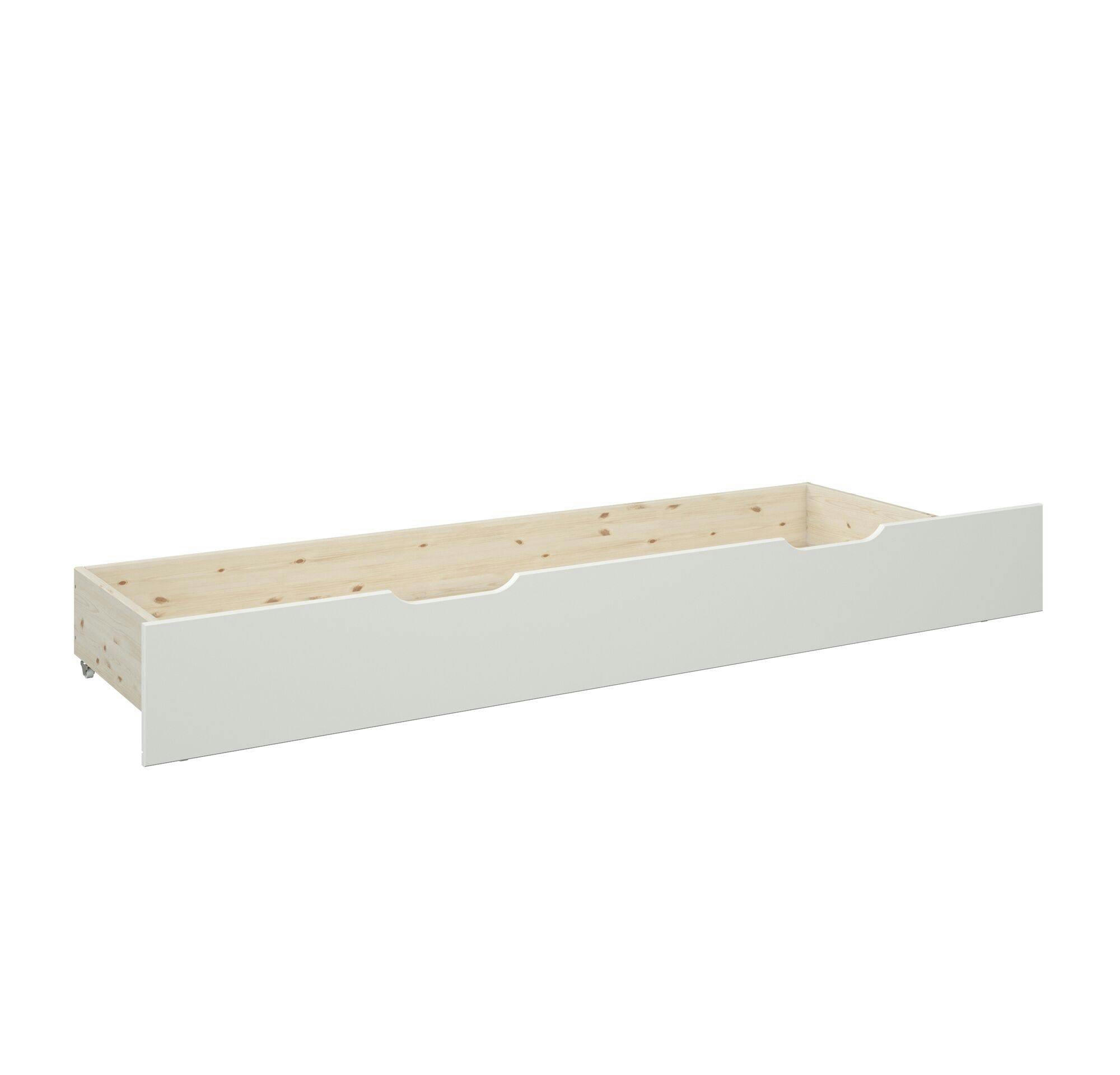 THEA - Tiroir en bois massif blanc 140 x 190 cm