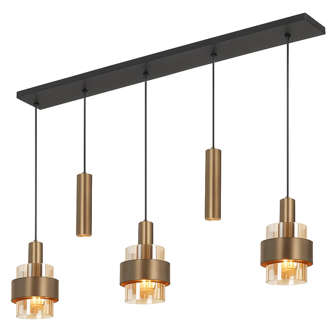 Highlight hanglamp Marrone - 5 lichts - 120 x 160  cm - brons