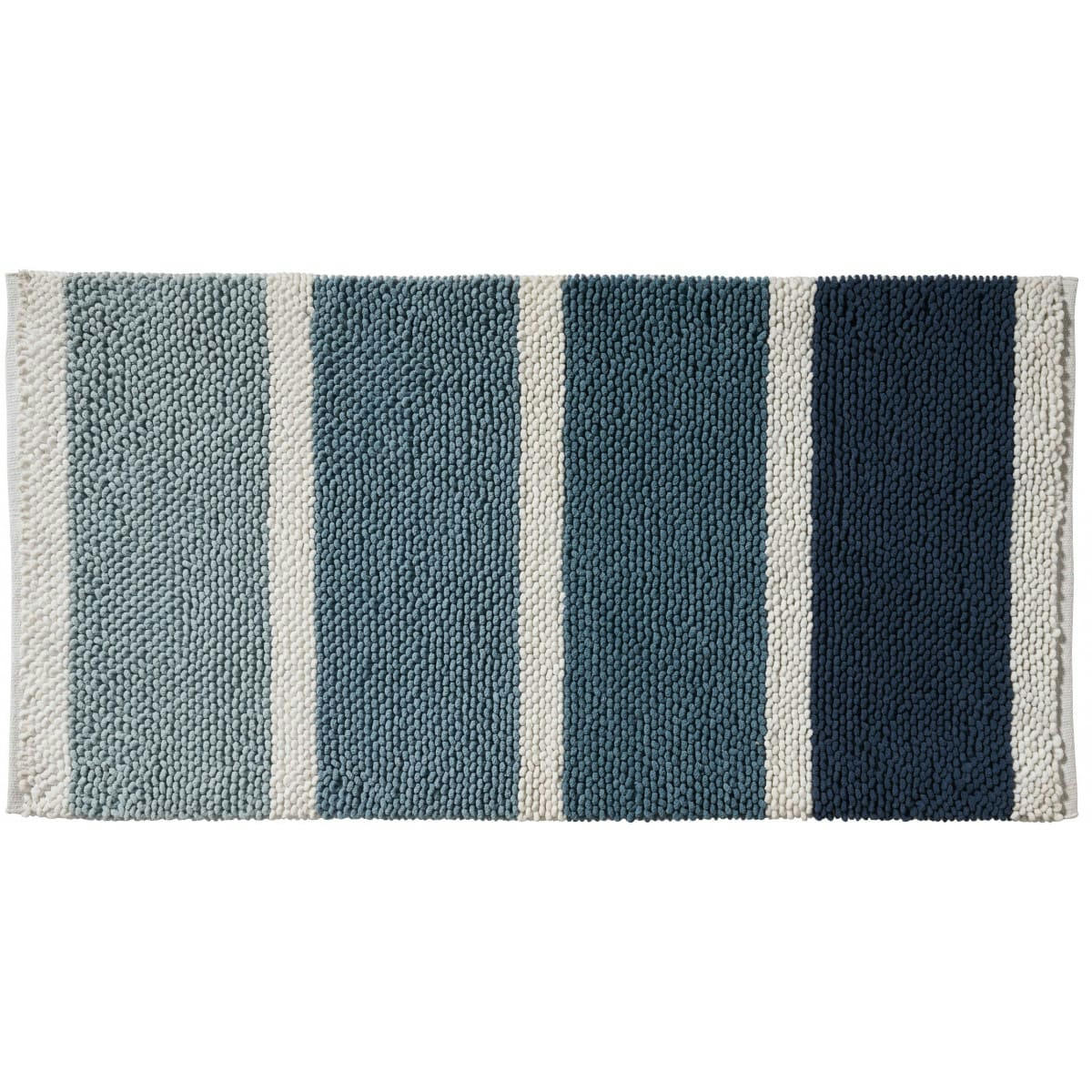 AQUA POOL - Tapis de bain en polycoton fantaisie bleu 60x120cm