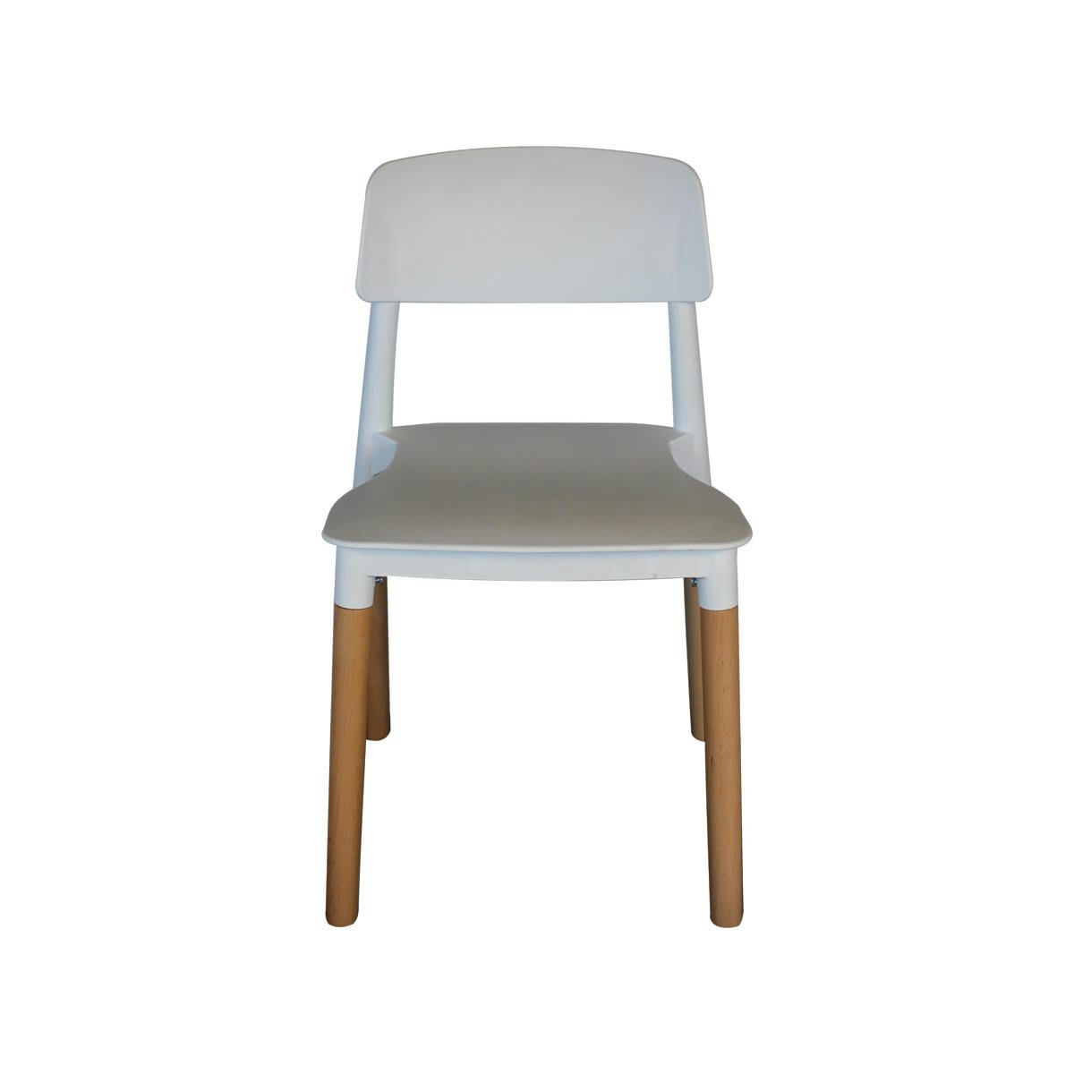 BASIC - Chaise moderne en plastique blanc blanc