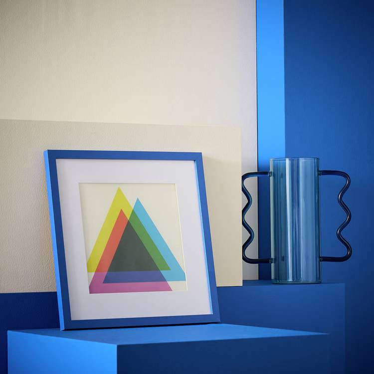 Habitat Blue Square Picture Frame - 30X30cm