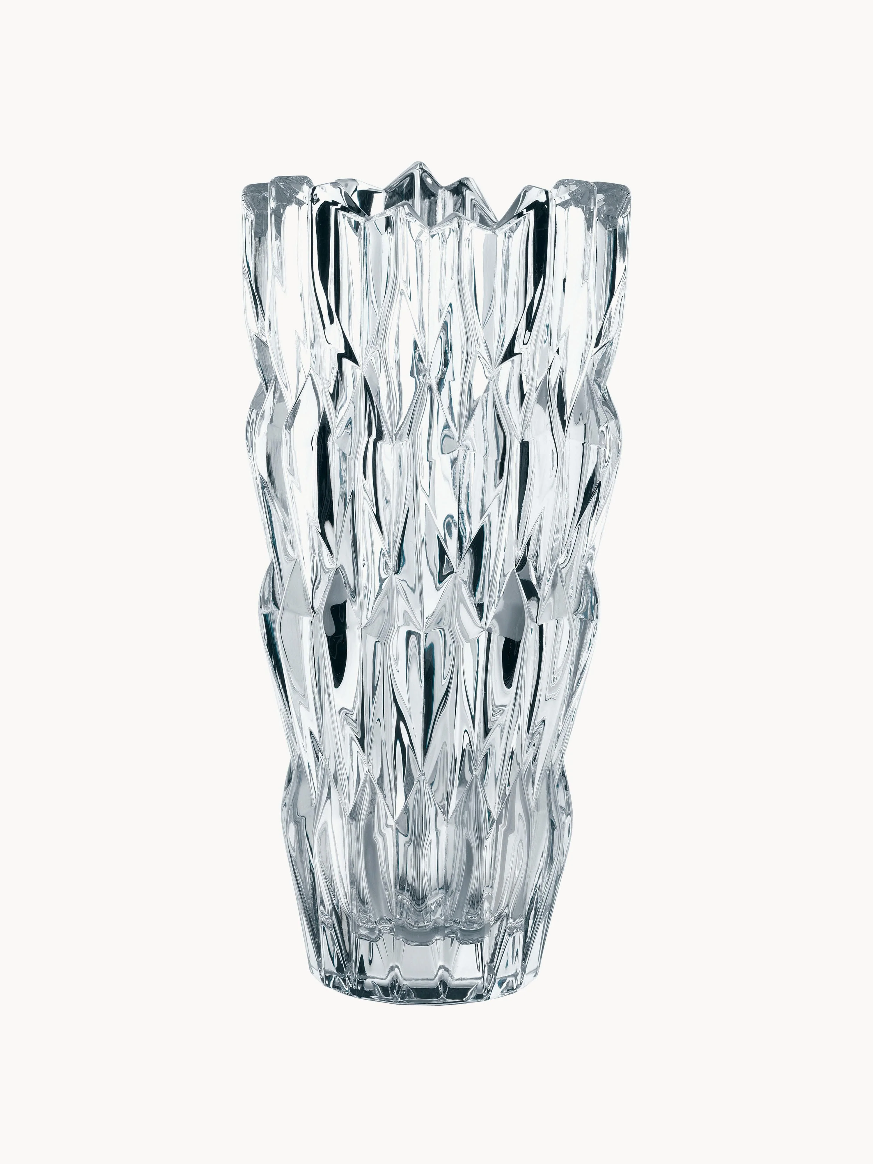 Kristall-Vase Quartz, H 26 cm